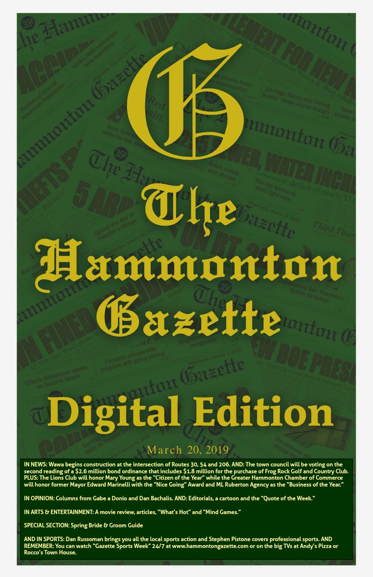 The Hammonton Gazette 03/20/19 Edition