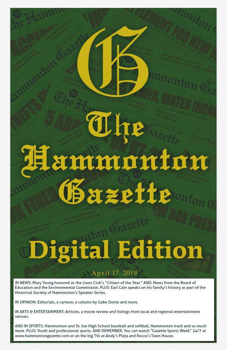 The Hammonton Gazette 04/17/19 Edition