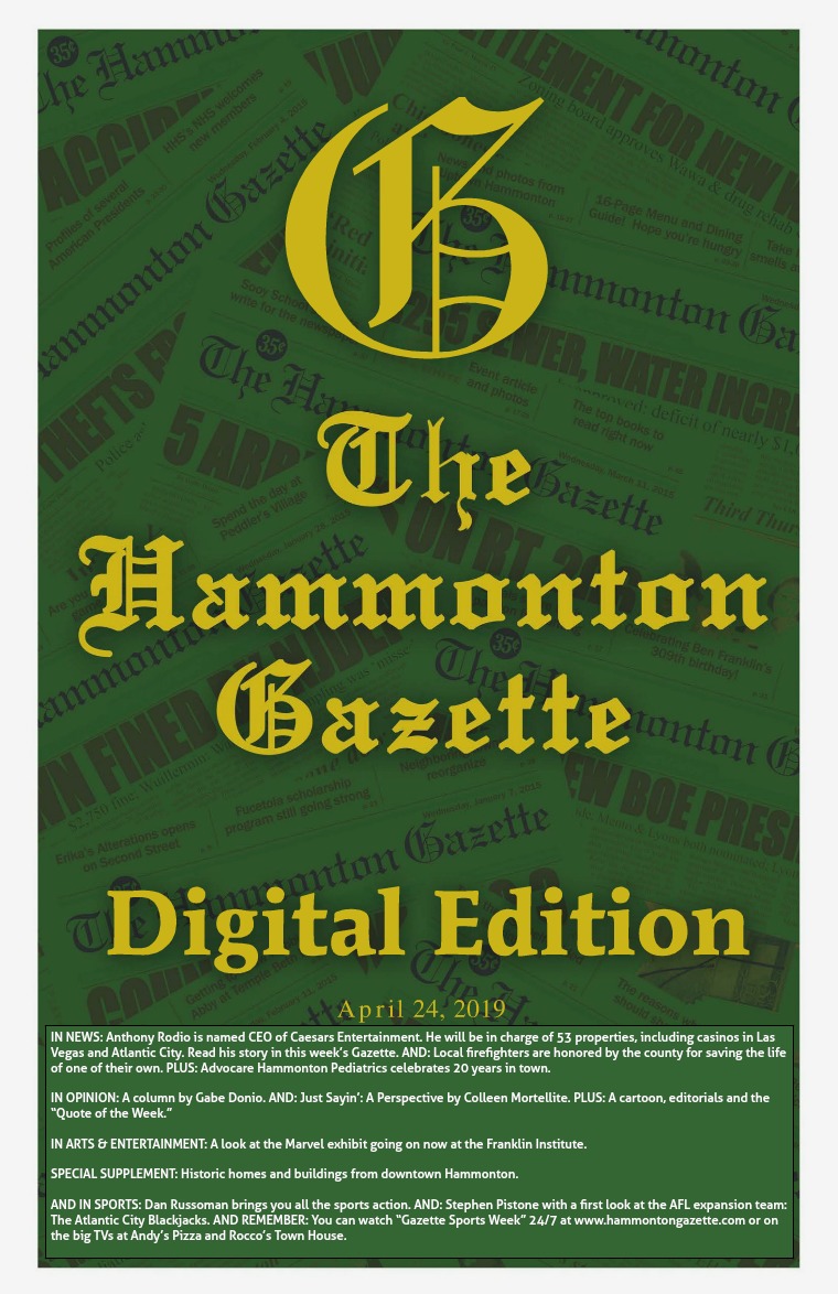 The Hammonton Gazette 04/24/19 Edition