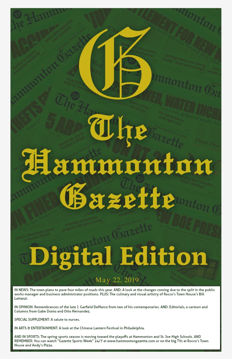 The Hammonton Gazette 05/22/19 Edition