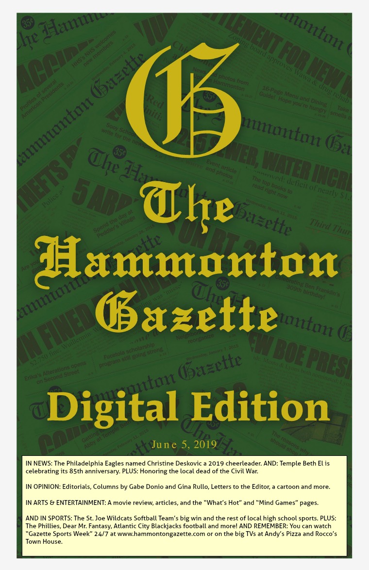The Hammonton Gazette 06/05/19 Edition