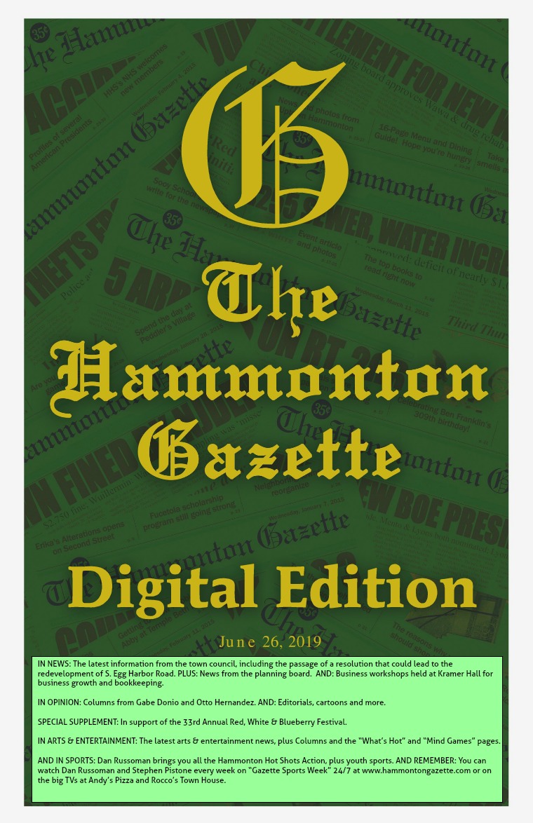 The Hammonton Gazette 06/29/19 Edition