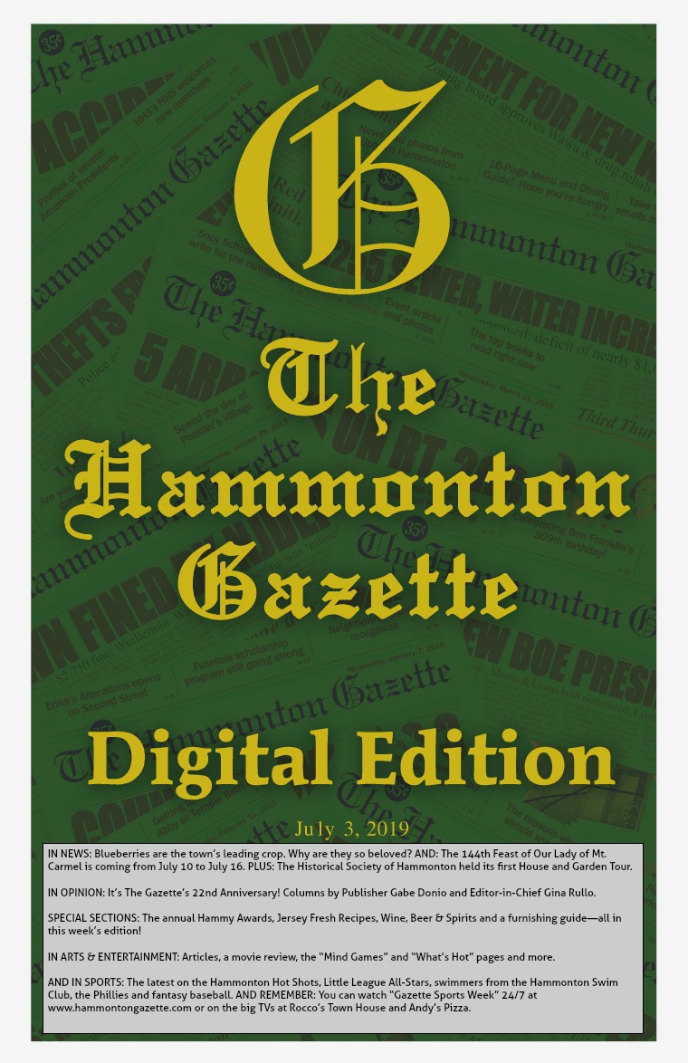 The Hammonton Gazette 07/03/19 Edition