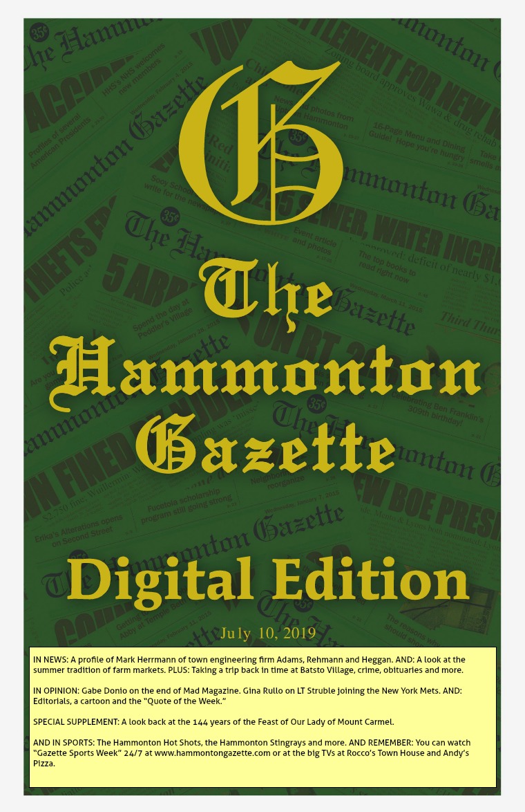 The Hammonton Gazette 07/10/19 Edition
