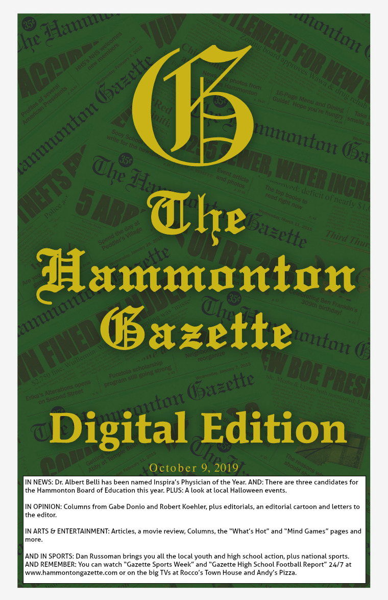The Hammonton Gazette 10/09/19 Edition