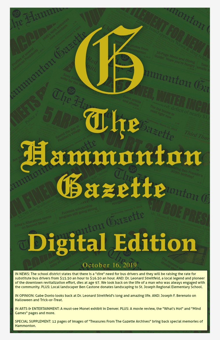 The Hammonton Gazette 10/16/19 Edition