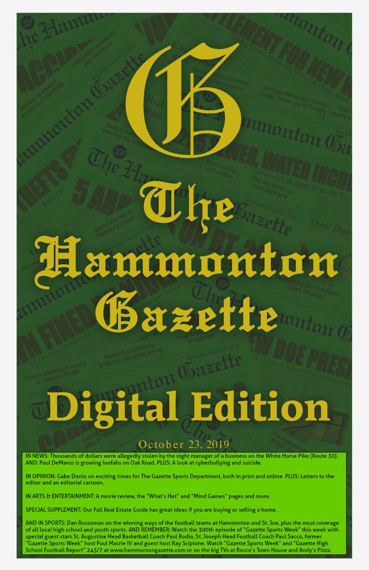The Hammonton Gazette 10/23/19 Edition