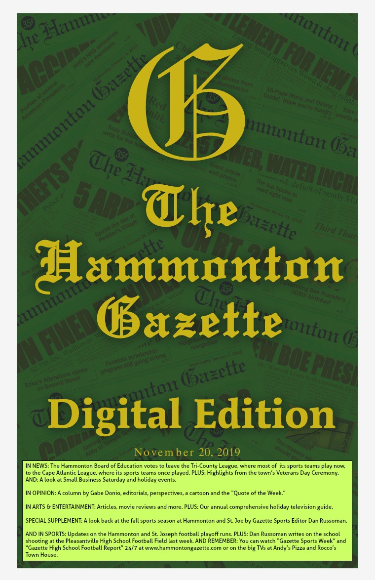 The Hammonton Gazette 11/20/19 Edition