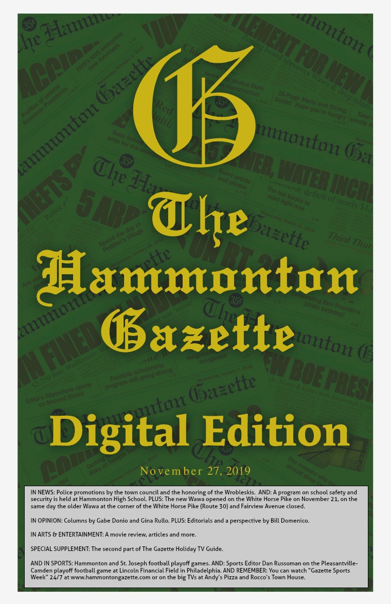 The Hammonton Gazette 11/27/19 Edition