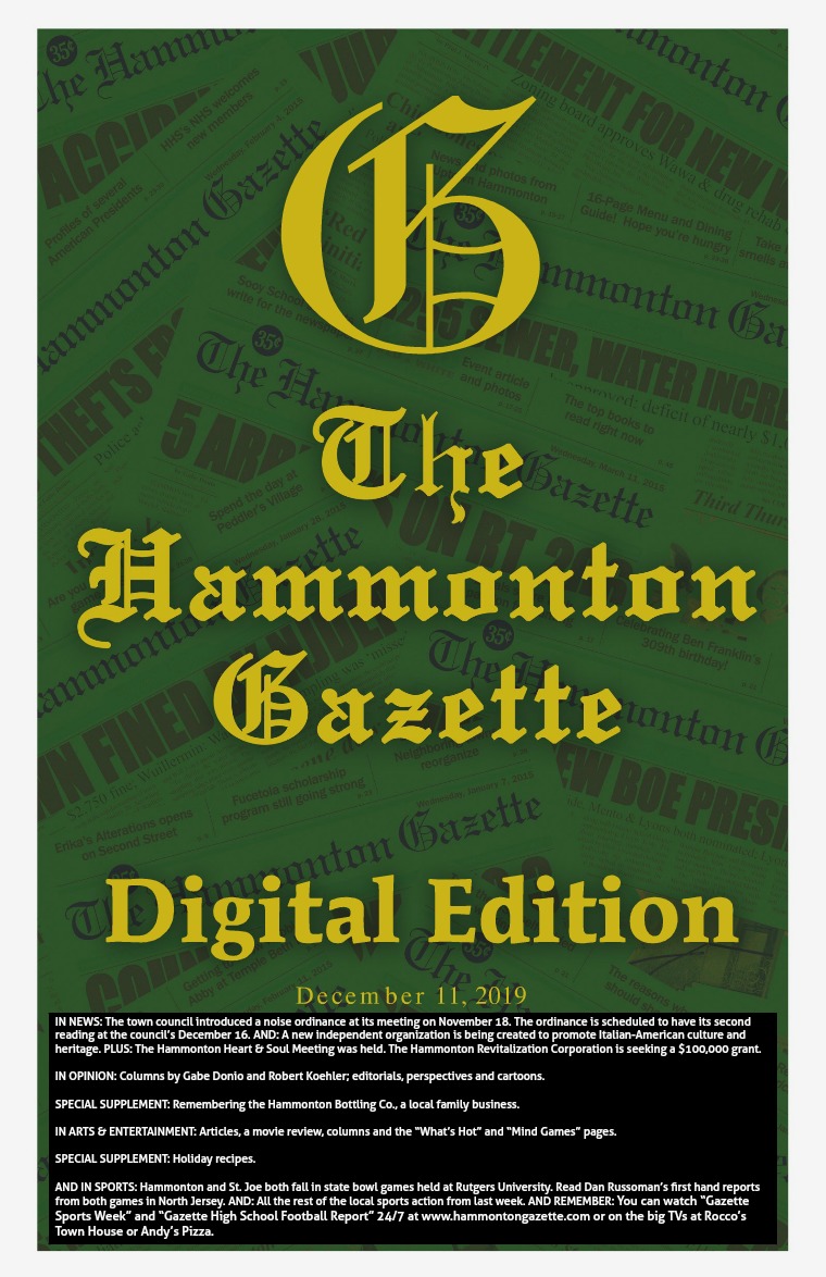 The Hammonton Gazette 12/11/19 Edition