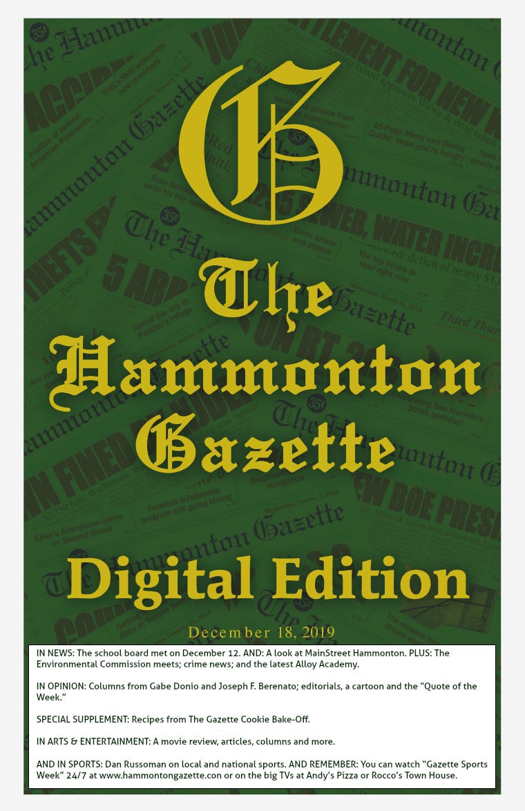 The Hammonton Gazette 12/18/19 Edition