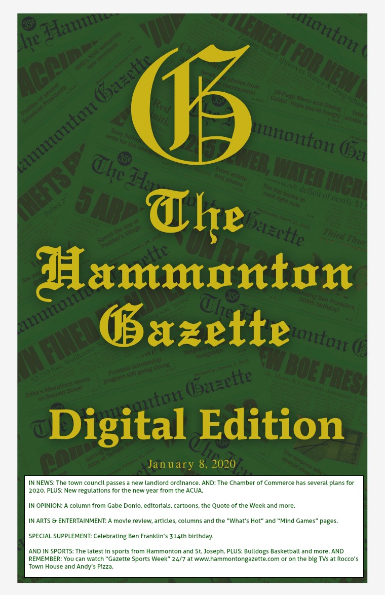 The Hammonton Gazette 01/08/20 Edition
