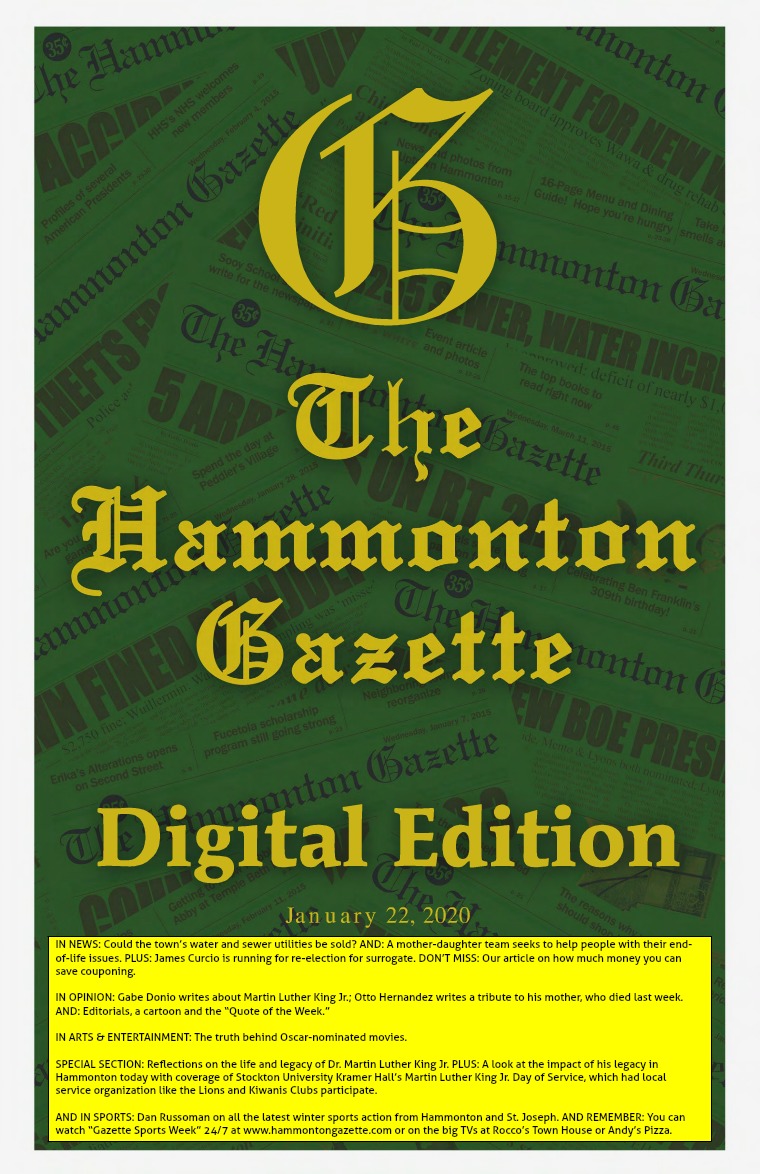 The Hammonton Gazette 01/22/20 Edition