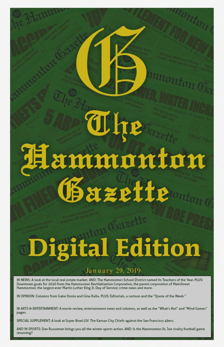 The Hammonton Gazette 01/29/20 Edition
