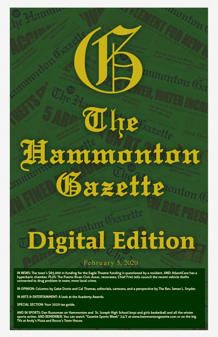 The Hammonton Gazette 02/05/20 Edition
