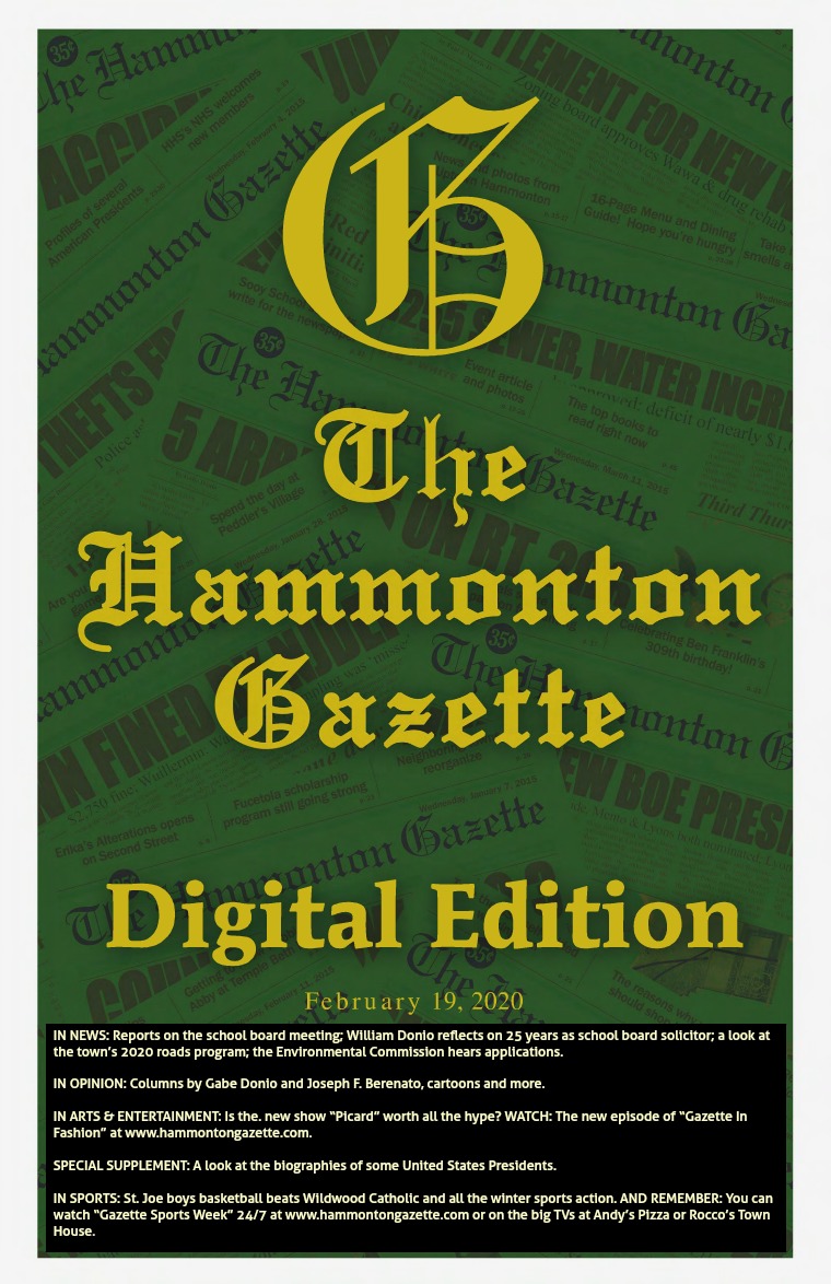 The Hammonton Gazette 02/19/20 Edition