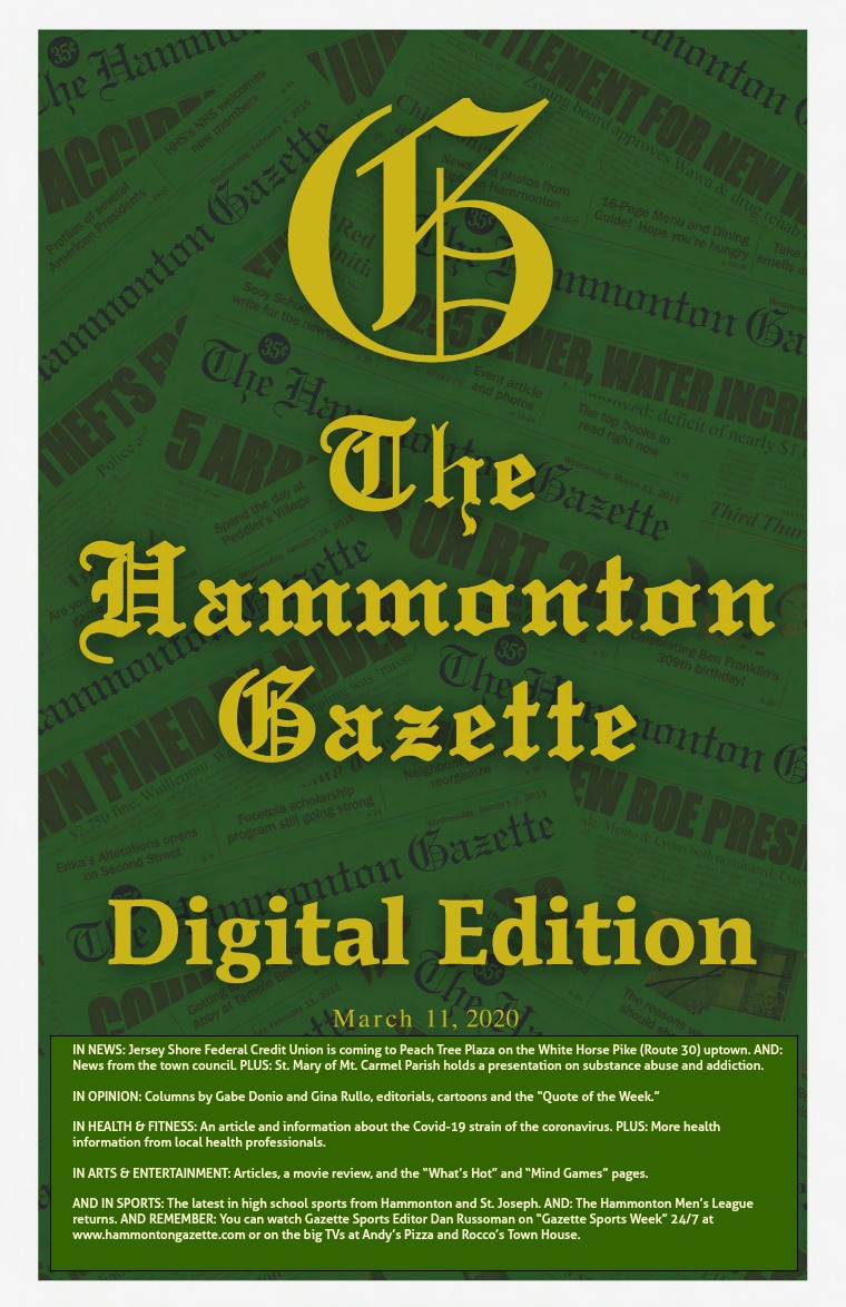 The Hammonton Gazette 03/11/20 Edition