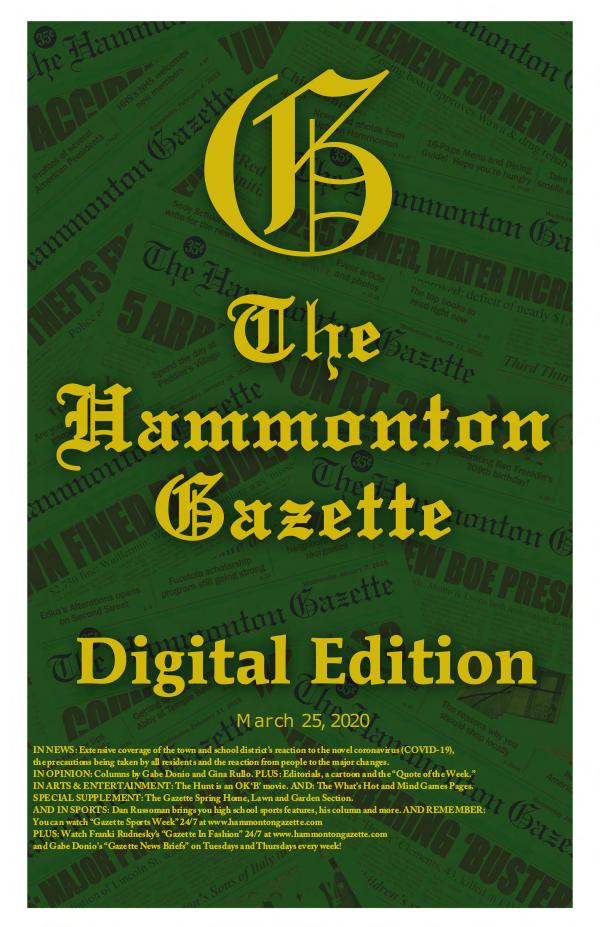 The Hammonton Gazette 03/25/20 Digital Edition