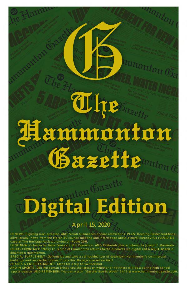 The Hammonton Gazette 04/15/20 Hammonton Gazette Digital Edition