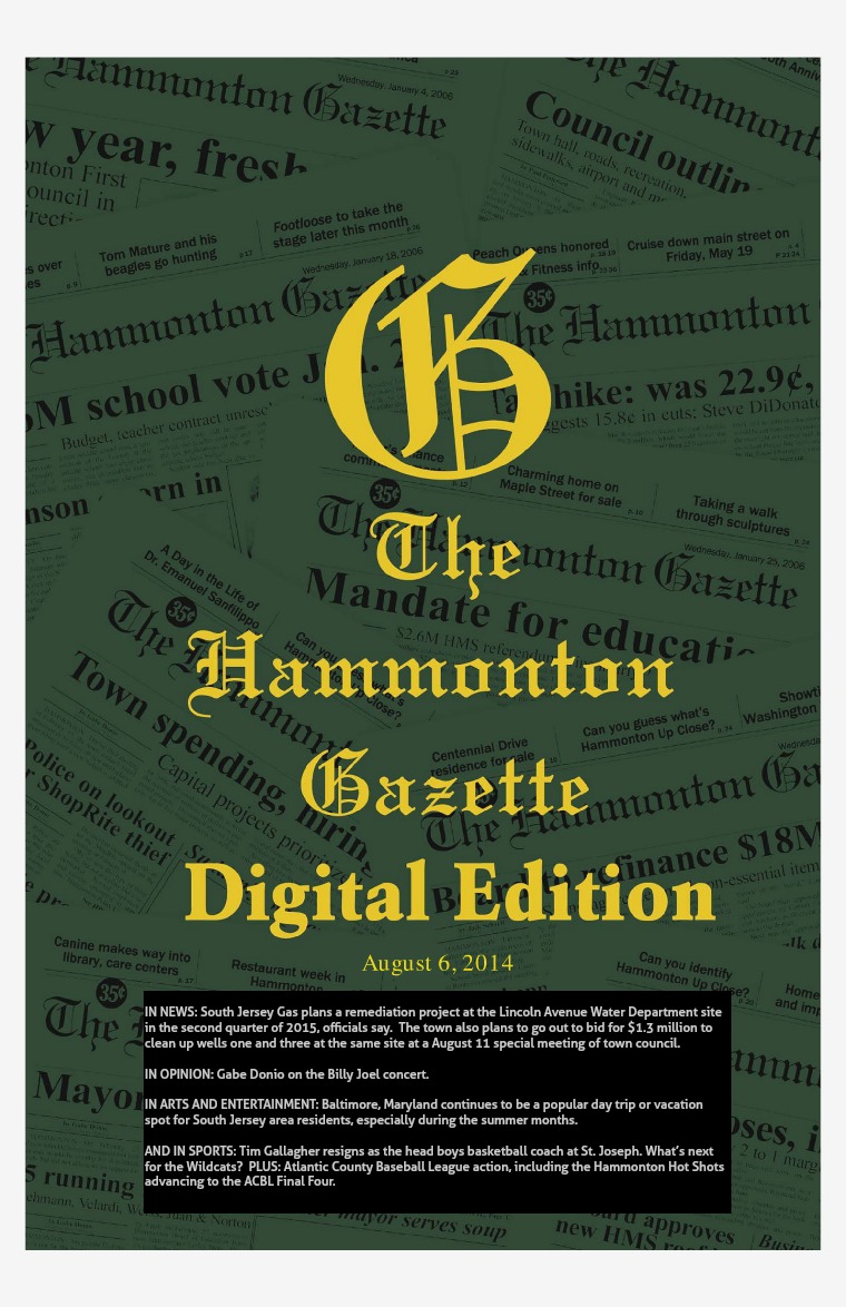 The Hammonton Gazette 08/06/14 Edition