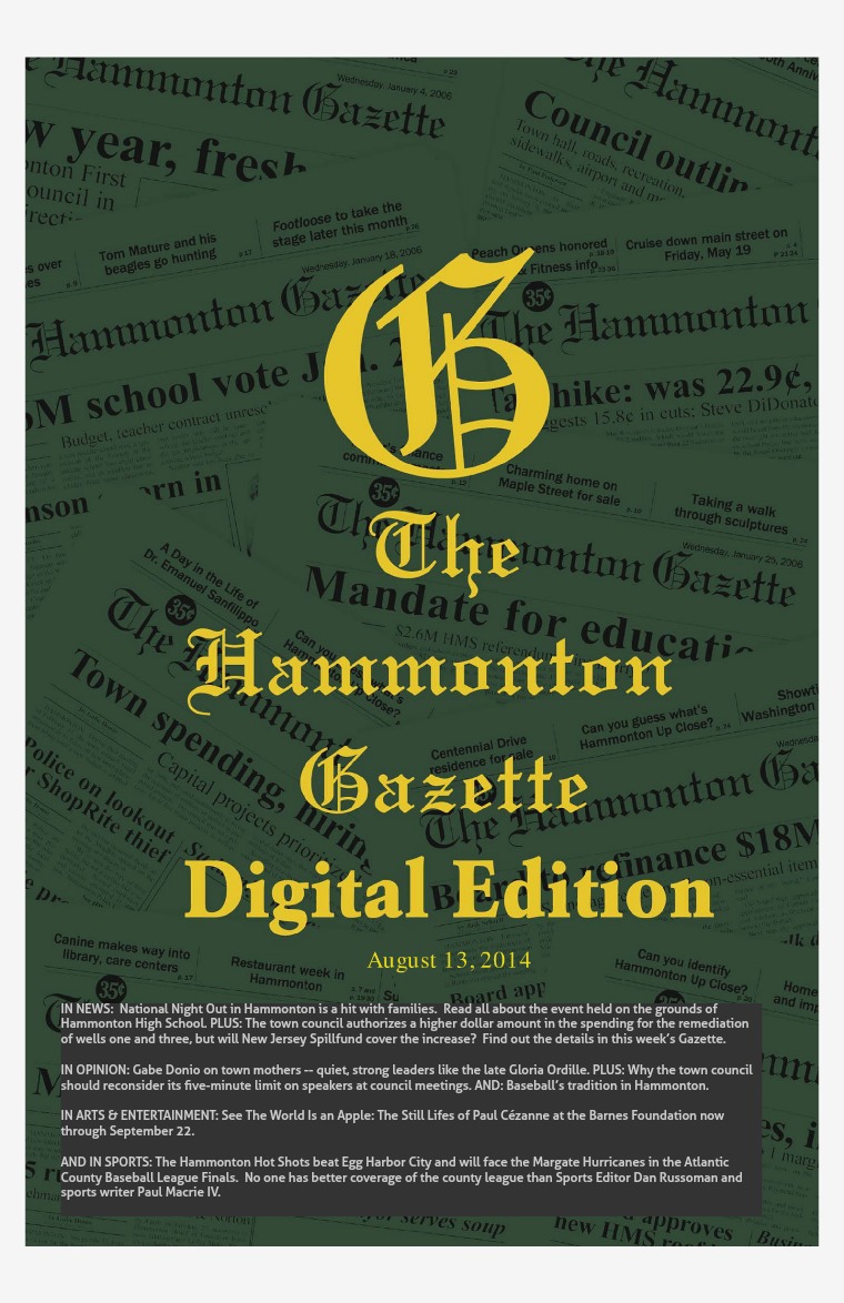The Hammonton Gazette 08/13/14 Edition