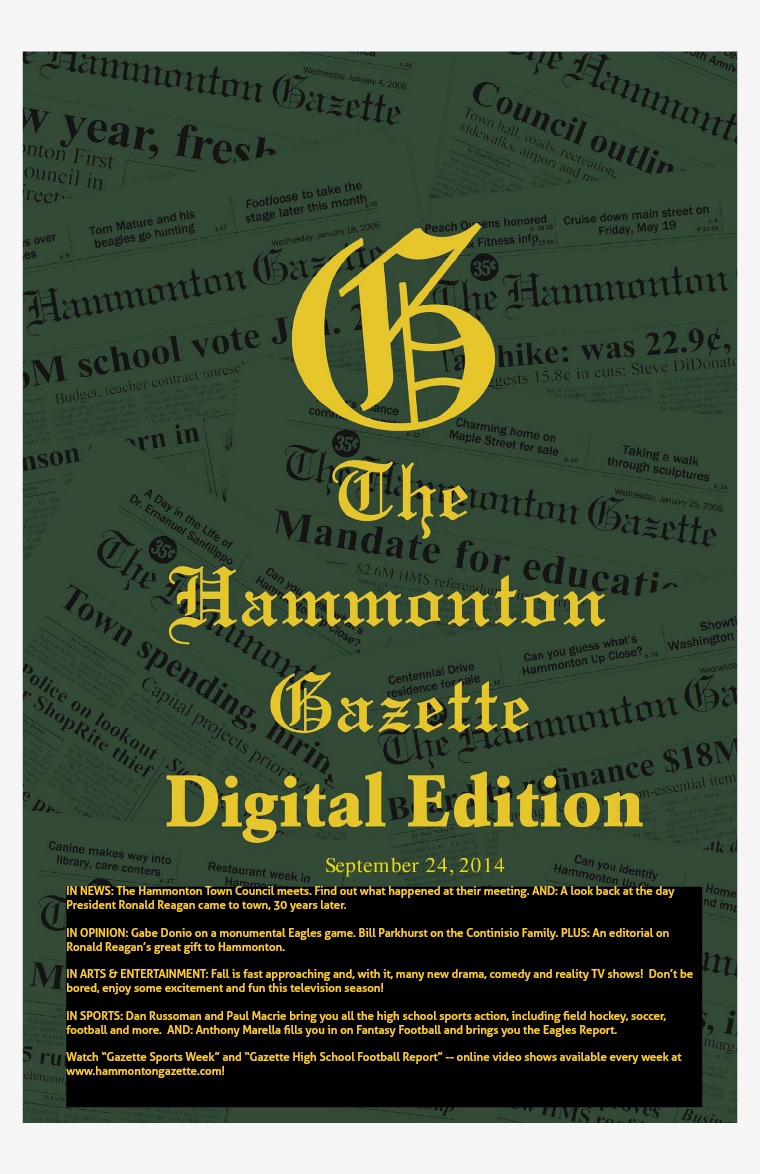 The Hammonton Gazette 09/24/14 Edition