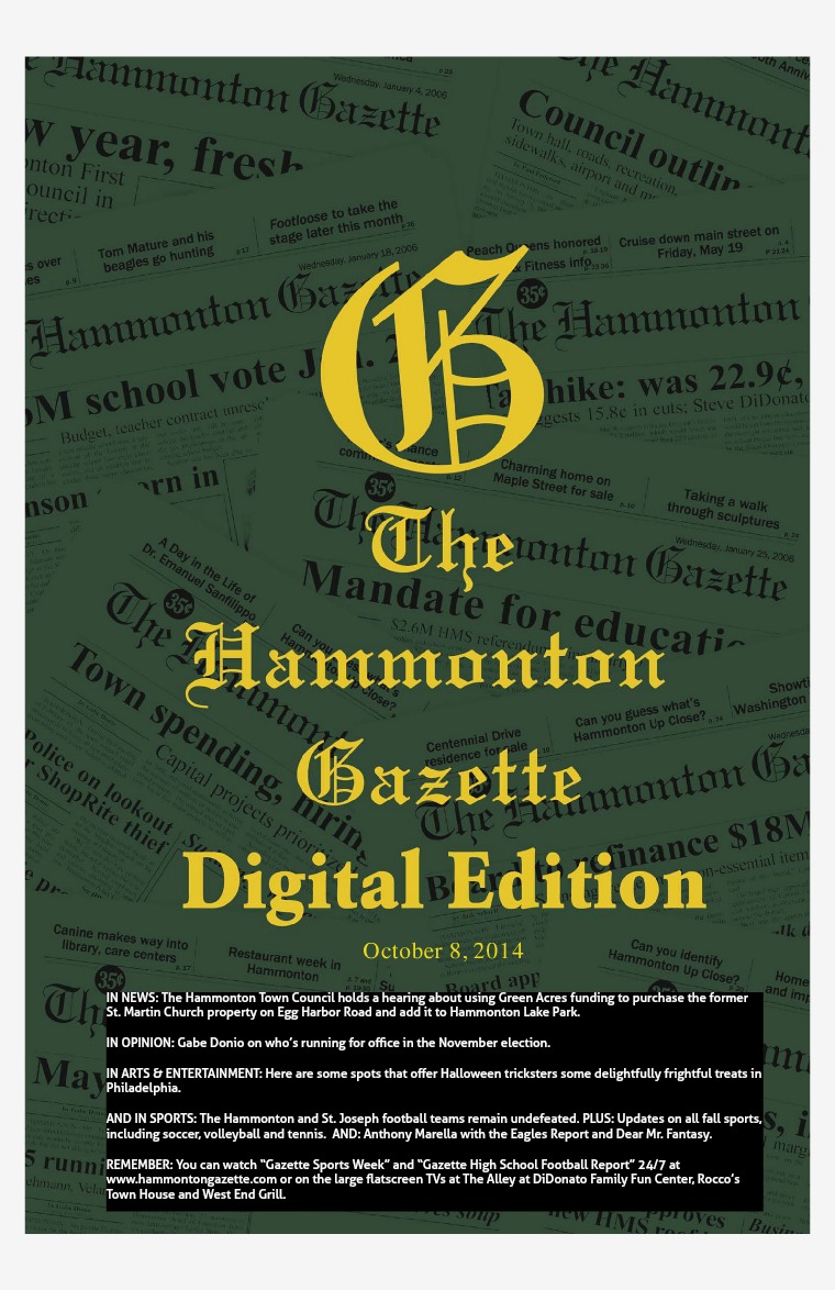 The Hammonton Gazette 10/08/14 Edition