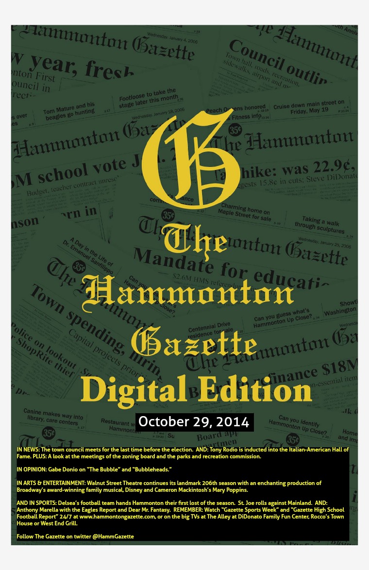 The Hammonton Gazette 10/29/14 edition
