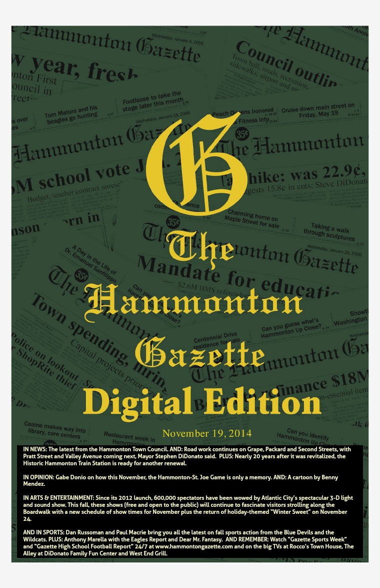 The Hammonton Gazette 11/19/14 Edition