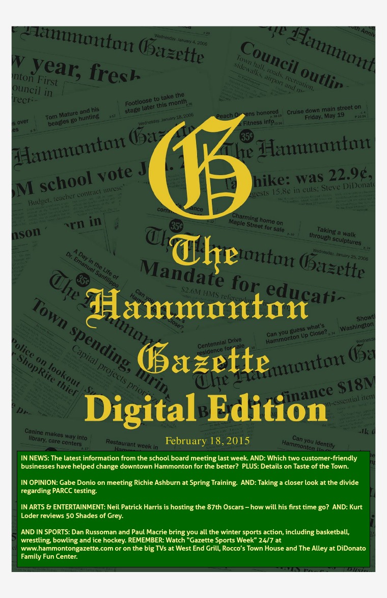 The Hammonton Gazette 02/18/15 Edition