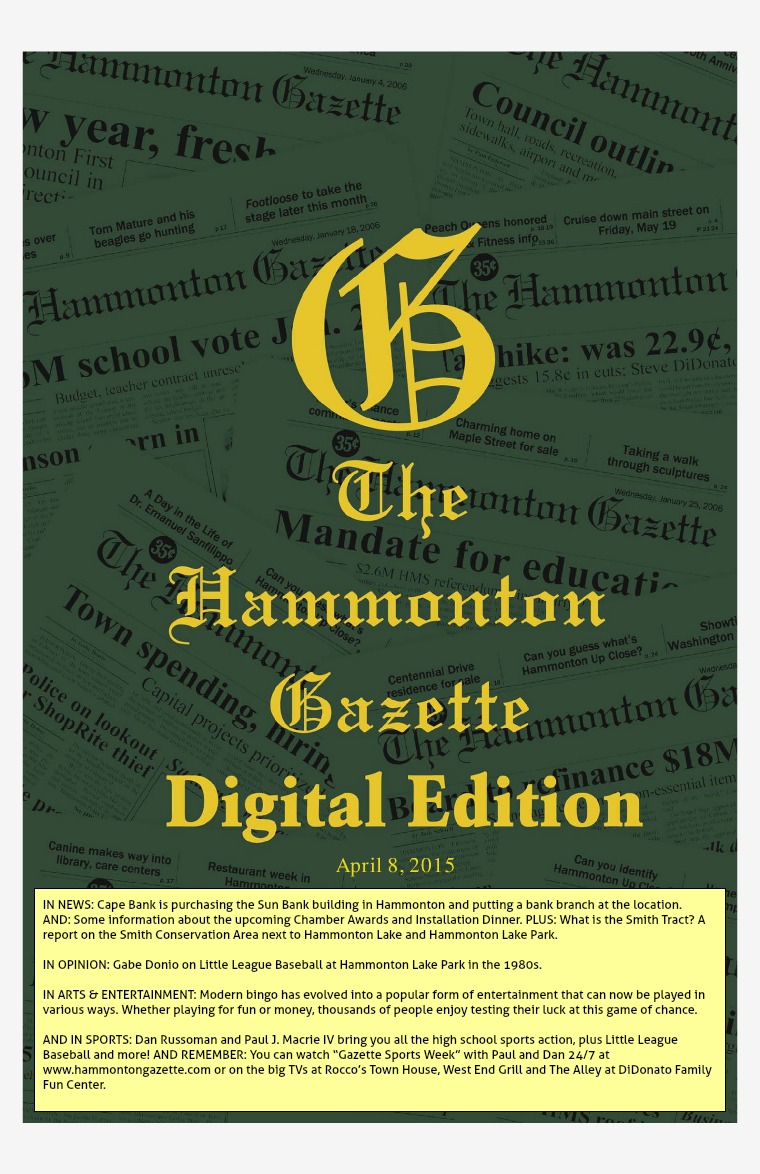 The Hammonton Gazette 04/08/15 Edition