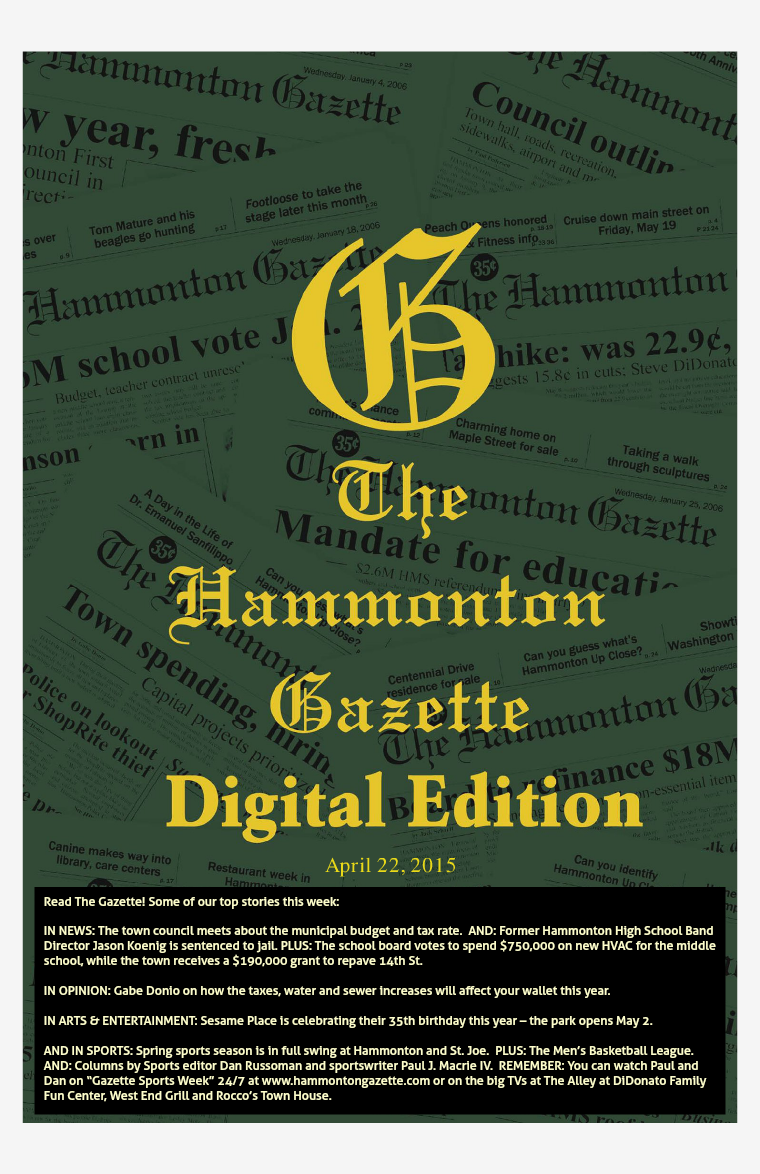 The Hammonton Gazette 04/22/15 Edition