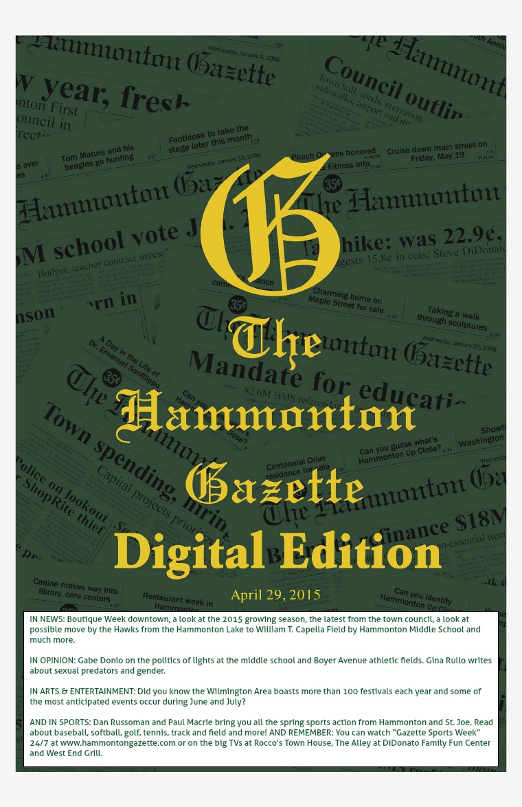 The Hammonton Gazette 04/29/15 Edition