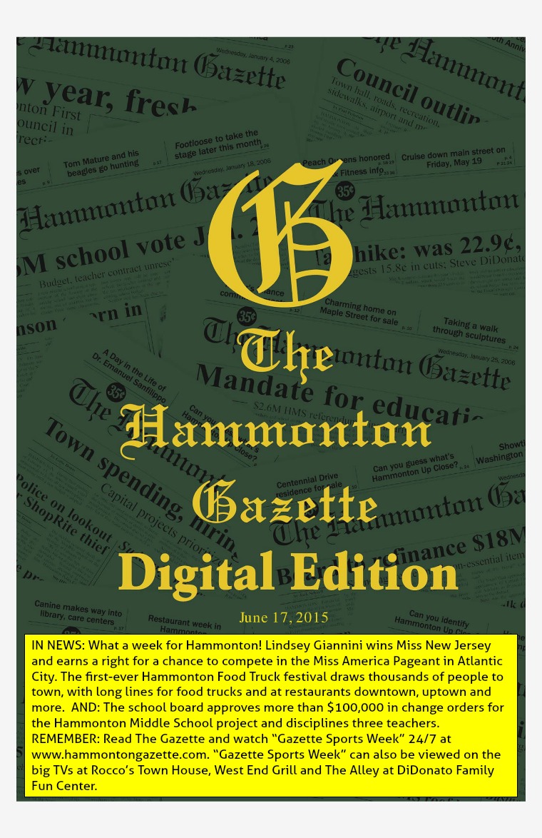 The Hammonton Gazette 06/17/15 Edition