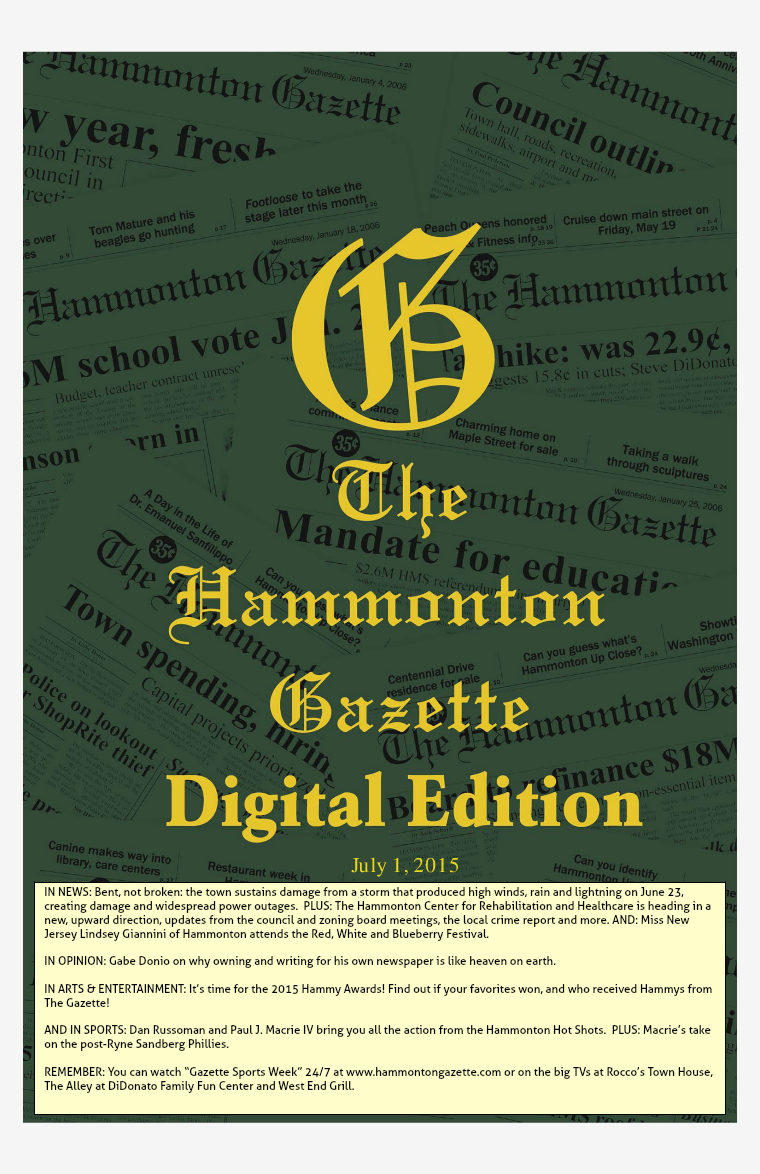 The Hammonton Gazette 07/01/15 Edition