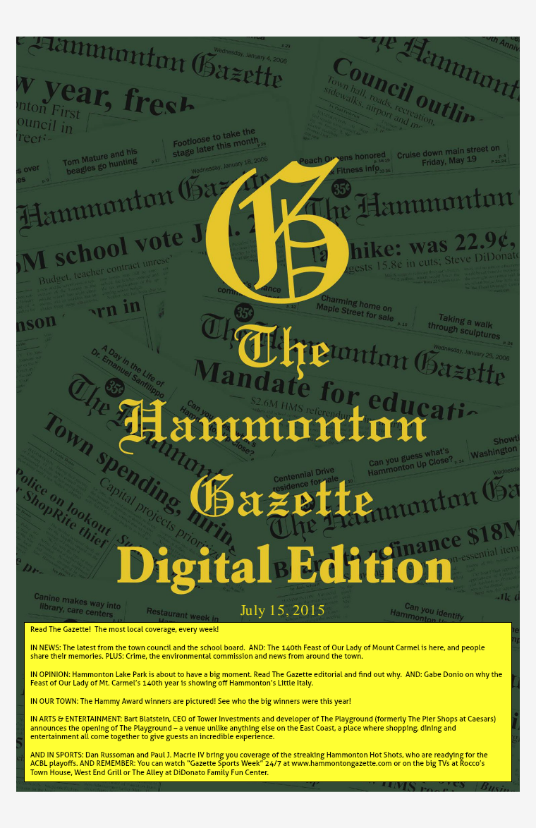 The Hammonton Gazette 07/15/15 Edition