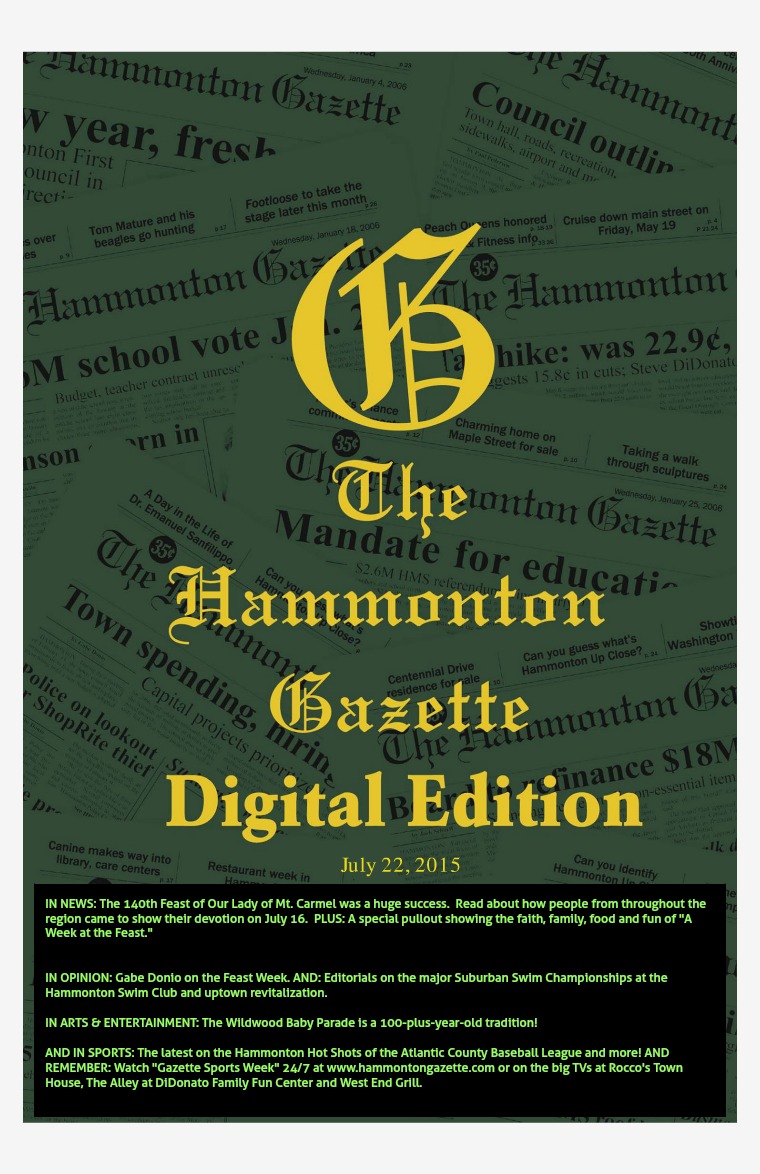 The Hammonton Gazette 07/22/15 Edition