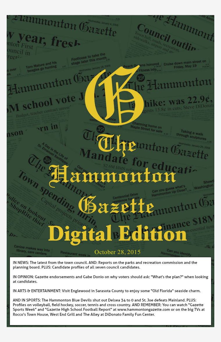 The Hammonton Gazette 10/28/15 Edition