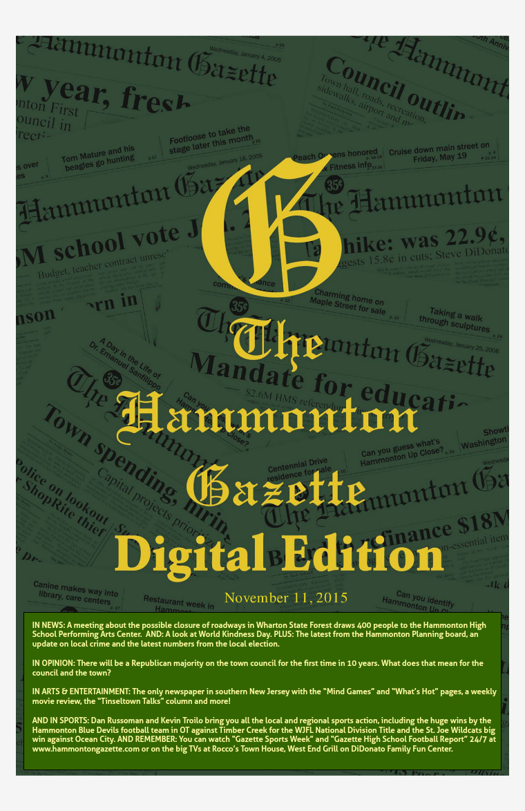The Hammonton Gazette 11/11/15 Edition