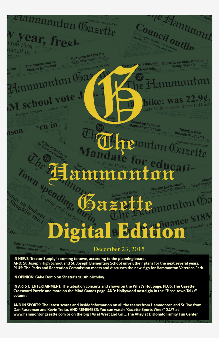 The Hammonton Gazette 12/23/15 Edition