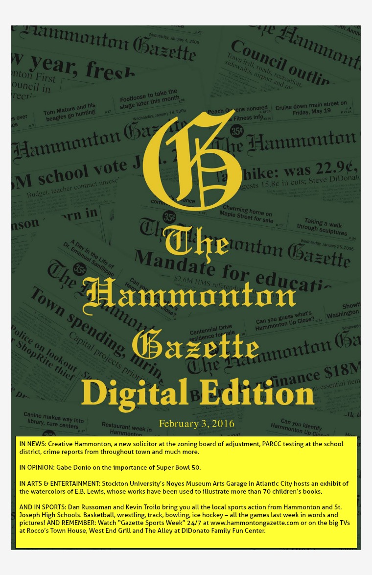 The Hammonton Gazette 02/03/16 Edition