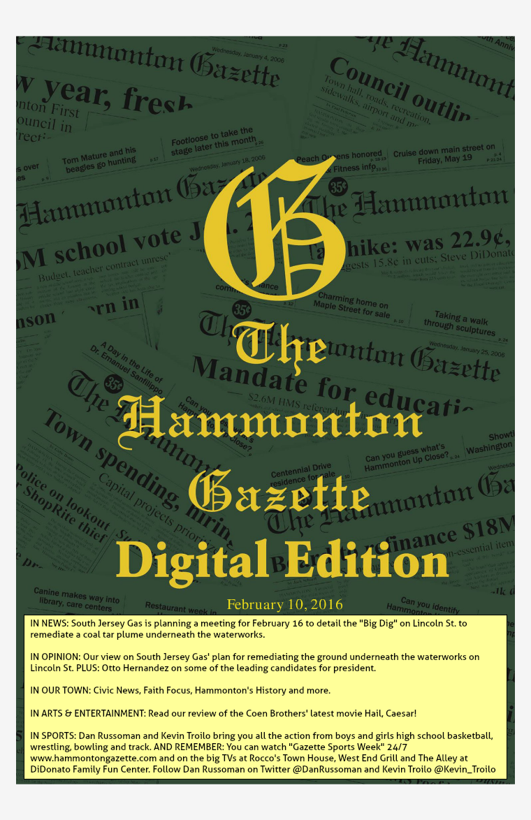 The Hammonton Gazette 02/10/16 Edition