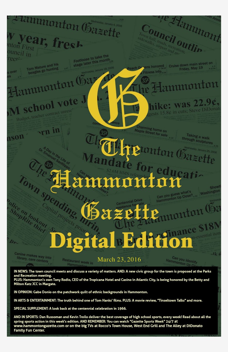 The Hammonton Gazette 03/23/16 Edition
