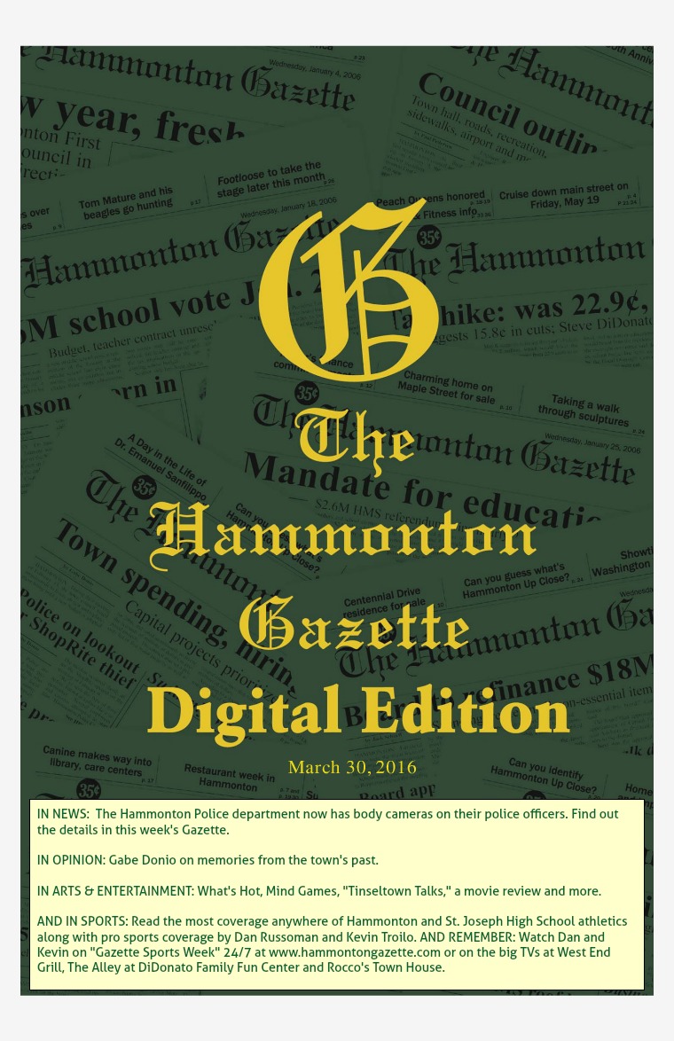 The Hammonton Gazette 03/30/16 Edition