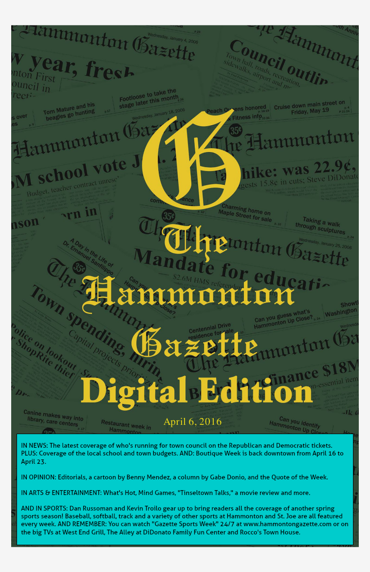 The Hammonton Gazette 04/06/16 Edition