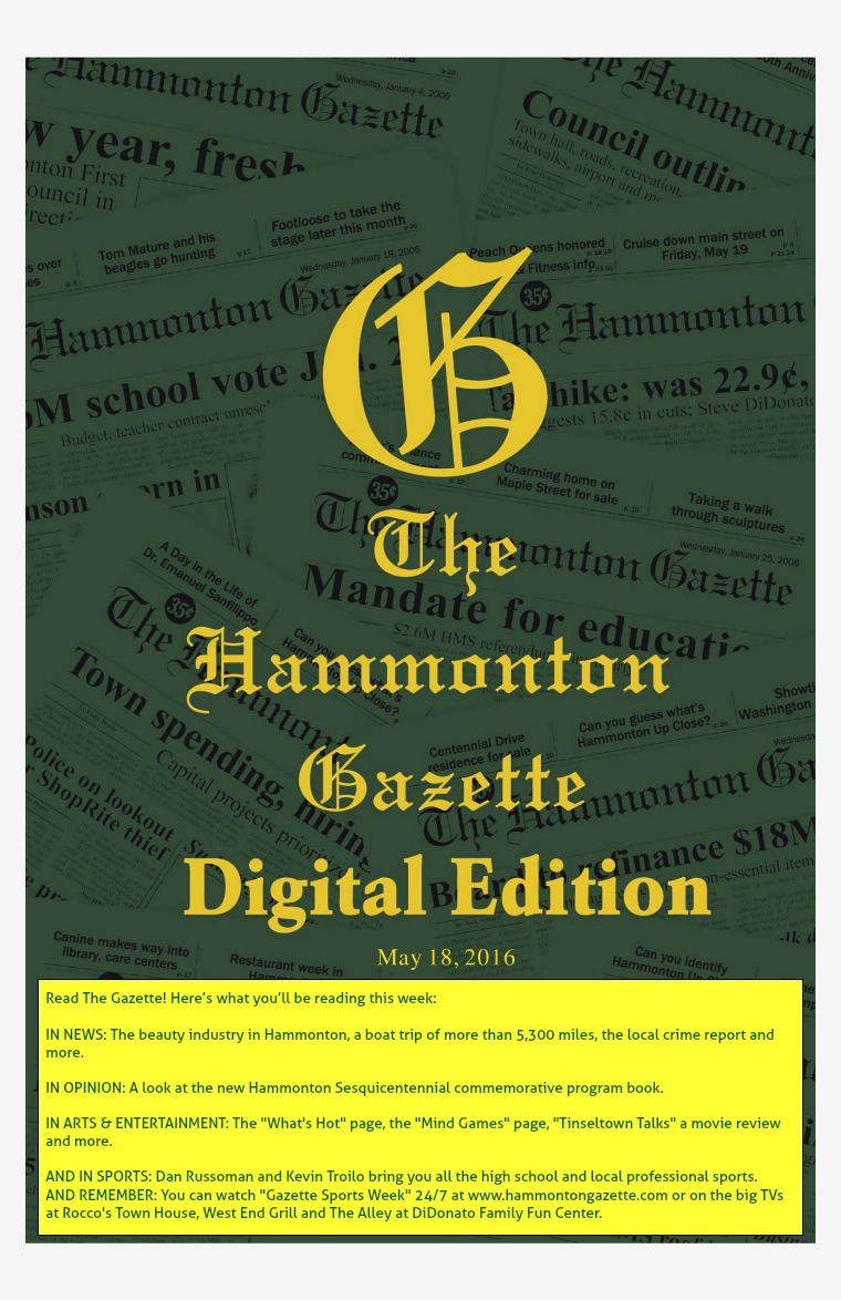 The Hammonton Gazette 05/18/16 Edition