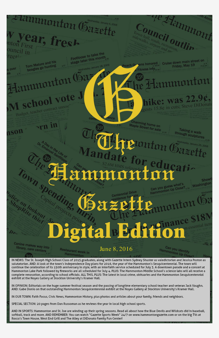 The Hammonton Gazette 06/08/16 Edition