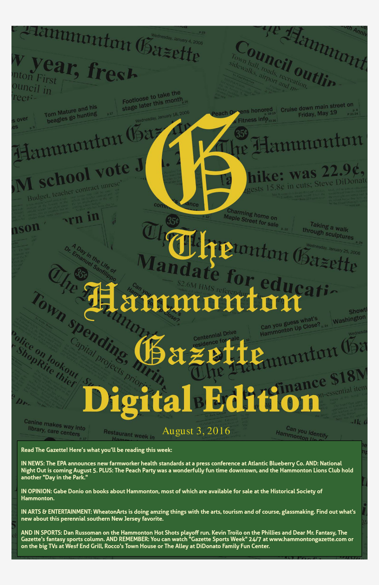 The Hammonton Gazette 08/03/16 Edition