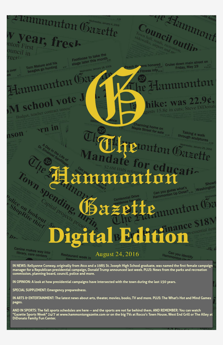 The Hammonton Gazette 08/24/16 Edition