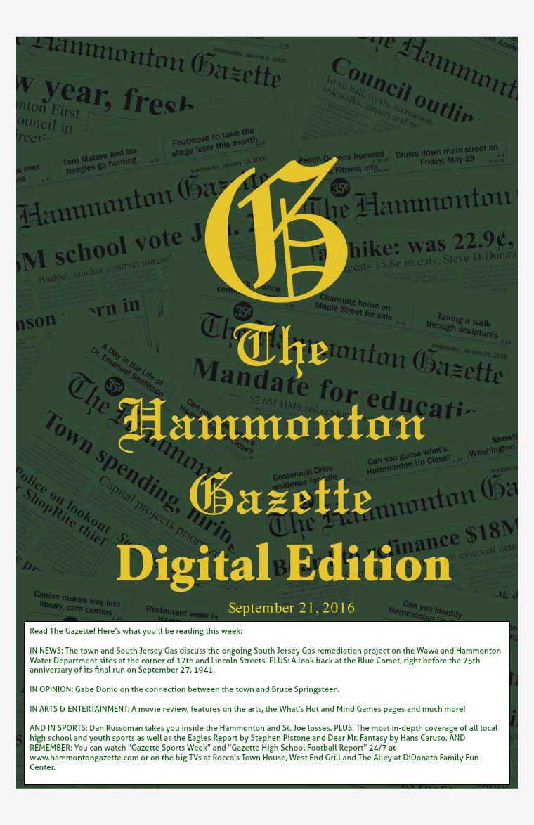 The Hammonton Gazette 09/21/16 Edition